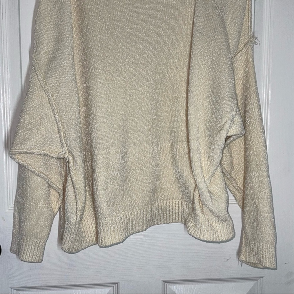 Umgee Off-the-Shoulder Cream Sweater - Picture 8 of 14